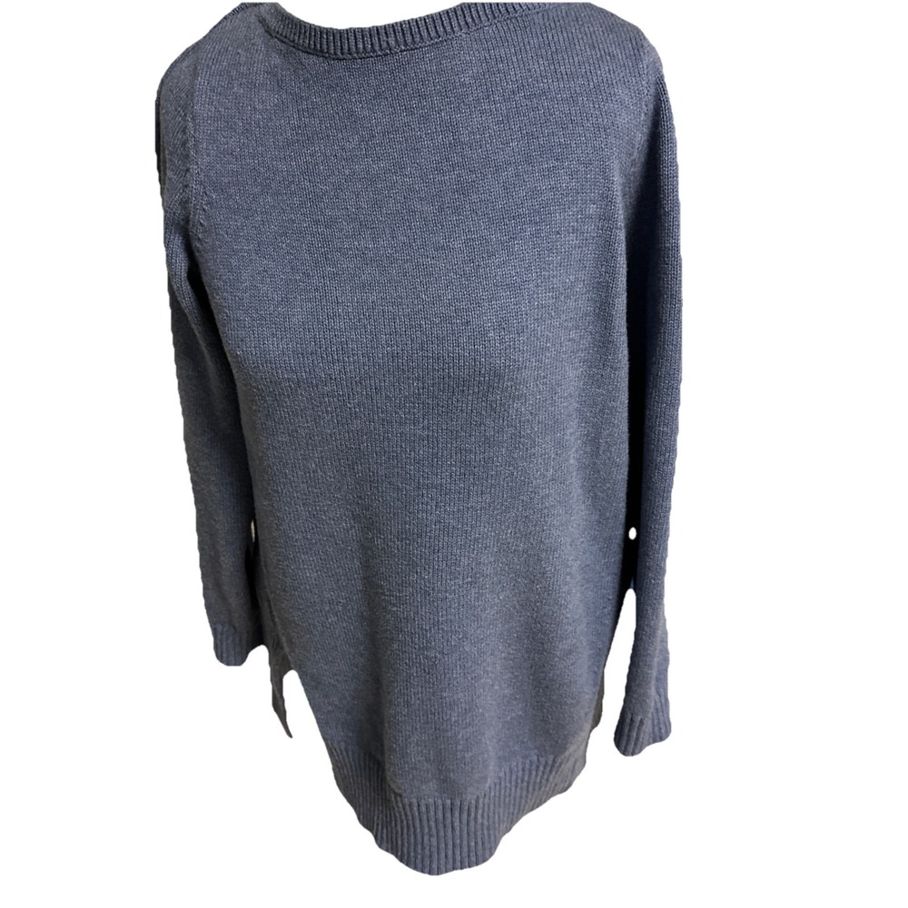 J.Jill Women's Blue Knit Pullover Crewneck Cotton Blend Size S
